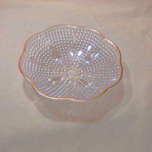Sparkly ~~~ Hobnail with Gold Edge Candy DISH ~~~